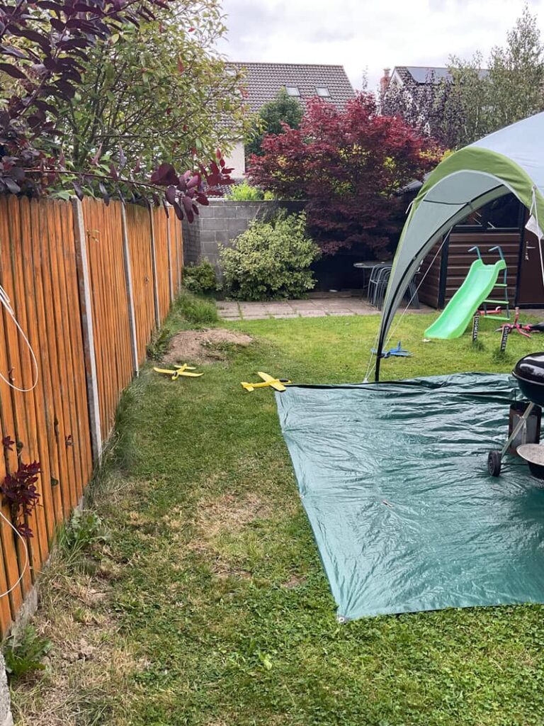 landscaping case study - Maynooth Back Garden - BEFORE pic