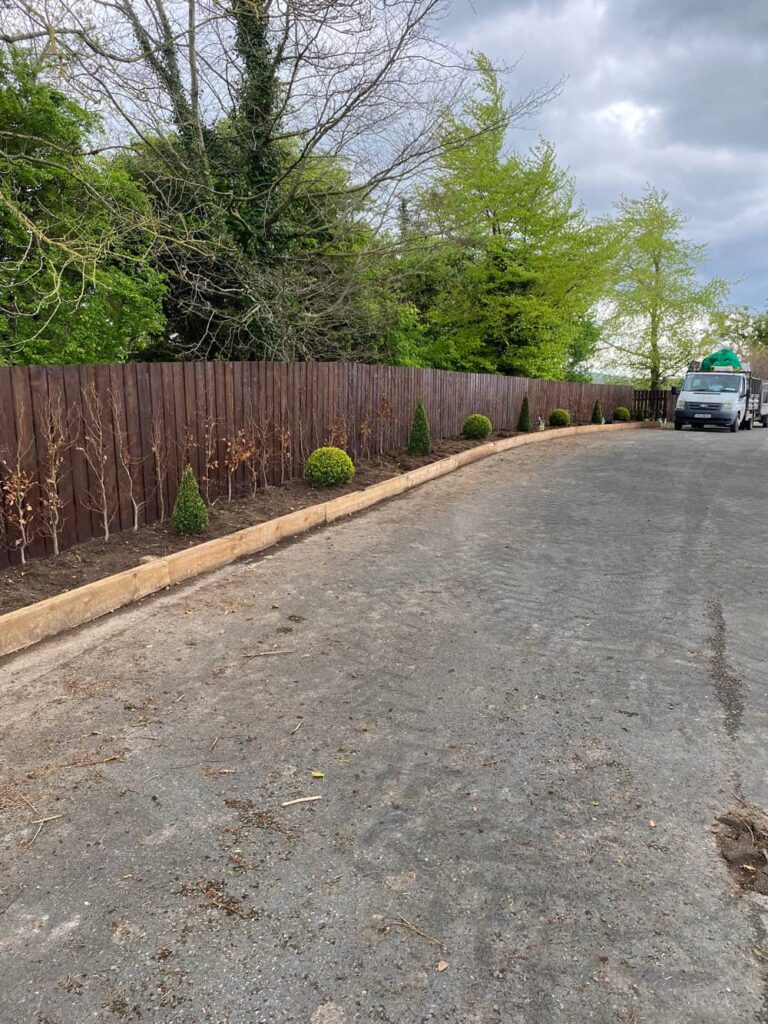 Punchestown Racecourse Dublin Road Entrance - landscaped by Oak Lodge Landscapes