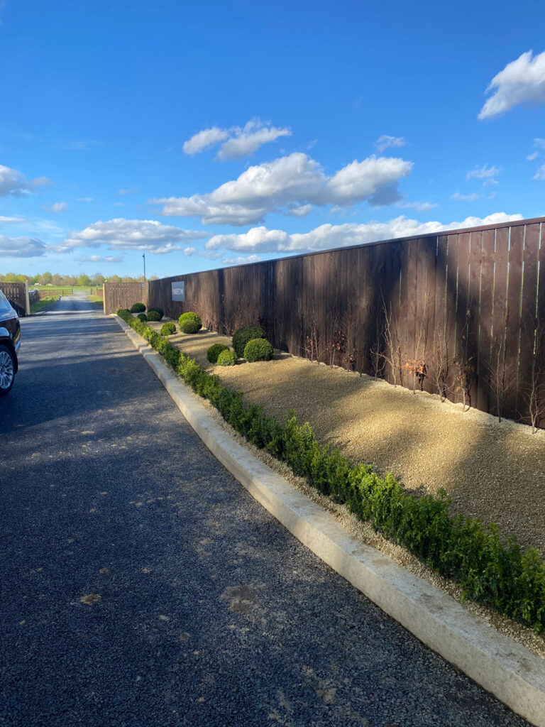 Punchestown Racecourse Entrance - landscaped by Oak Lodge Landscapes